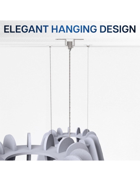 Absorbente Acústico de Techo Ovalado VIVO PP-CW03G Gris Claro