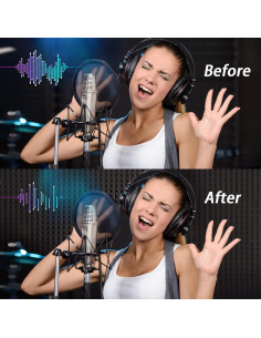 Paquete de 56 Paneles Acústicos Aislantes Fvkind 2"x30.48cm Negro 2