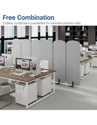 Divisor de Espacio Plegable Natwind 3 Paneles 185.9x180.3cm Gris