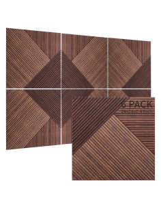 Paneles Acústicos TO-TH Sándalo Rojo 3D Autoadhesivos - 6 Pzas
