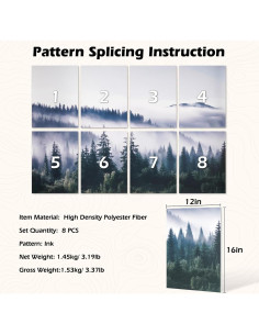 Paneles Acústicos Decorativos DOLLAR BOSS 8 Piezas 48x32cm 2