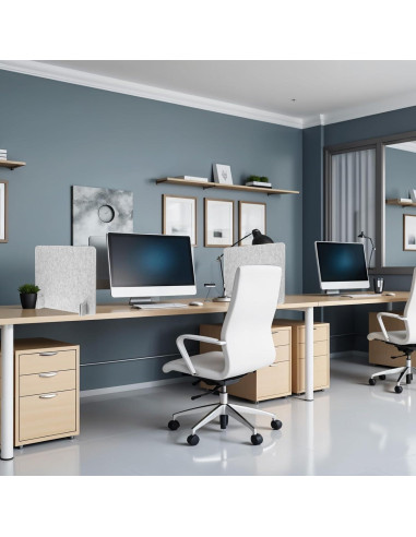 Panel de Privacidad Acústico BOHUIZ 2 Piezas 60x45cm Gris