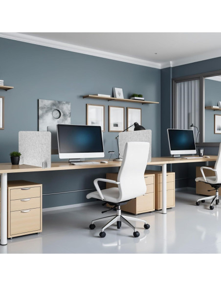 Panel de Privacidad Acústico BOHUIZ 2 Piezas 60x45cm Gris