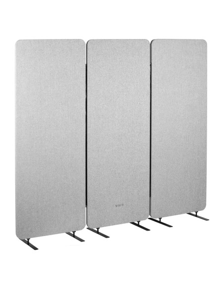 Divisor de Cubículo VIVO 3 Paneles 72x66 Pulgadas Gris