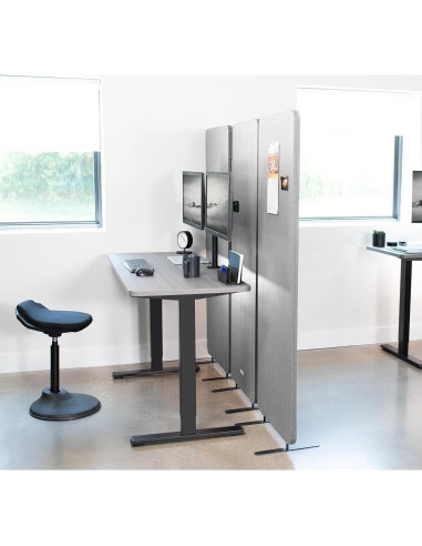 Divisor de Cubículo VIVO 3 Paneles 72x66 Pulgadas Gris