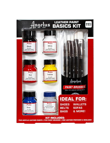 Kit de Pintura de Cuero Angelus - 5 Colores Acrílicos 30 ml