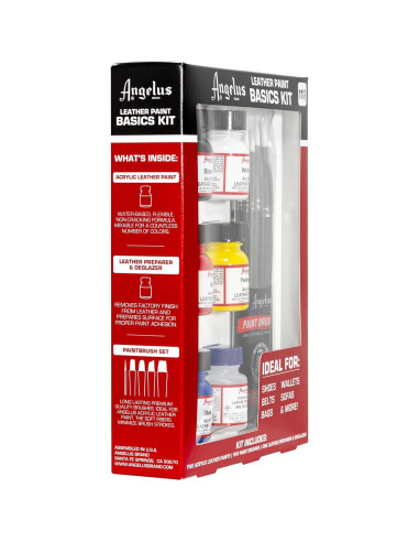 Kit de Pintura de Cuero Angelus - 5 Colores Acrílicos 30 ml
