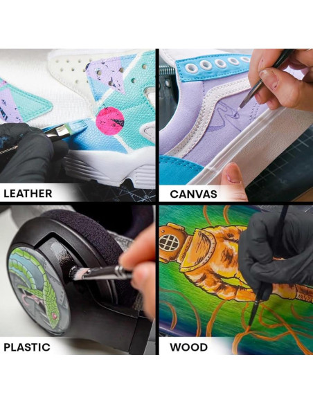 Pintura Acrílica Impermeable Angelus 59ml Negro y Blanco