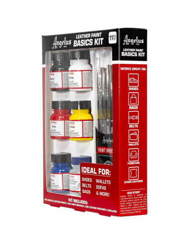 Kit de Pintura de Cuero Angelus - 5 Colores Acrílicos 30 ml