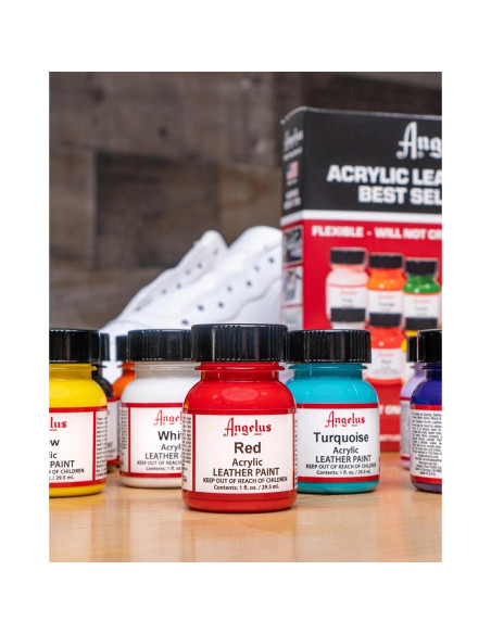 Kit de Pintura Acrílica para Cuero Angelus - 12 Colores 30 ml
