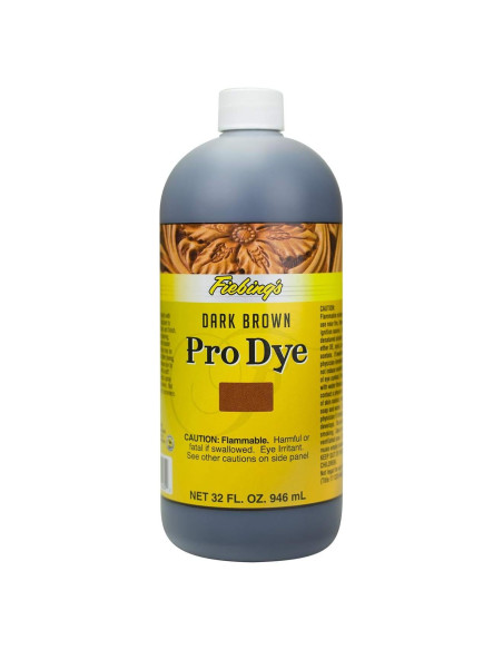 Tinte Profesional Fiebing's Marrón Oscuro 0.95L para Cuero
