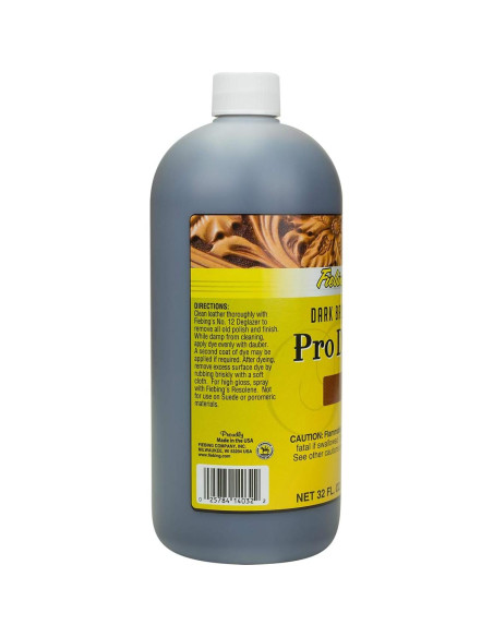 Tinte Profesional Fiebing's Marrón Oscuro 0.95L para Cuero