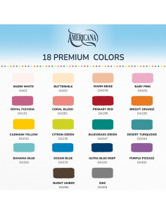 Set de Pintura Acrílica Americana DecoArt 18 Botellas 59 ml 2