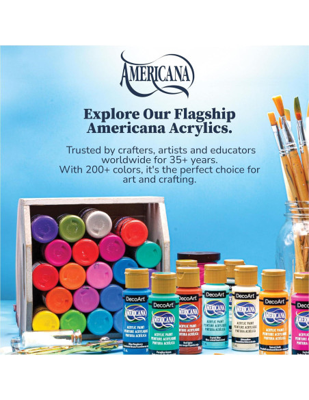 Set de Pintura Acrílica Americana DecoArt 18 Botellas 59 ml