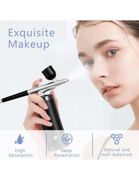 Kit de Aerógrafo Inalámbrico Crpen 42H 48 PSI 0.3mm Negro