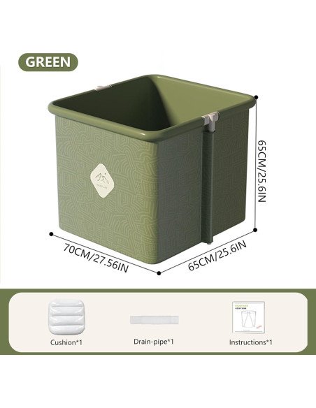 Bañera Plegable STARBRILLIANT Verde 70x65x65 cm Alta Resistencia