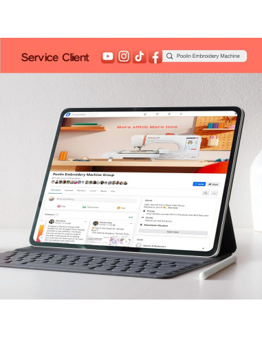 Máquina de Bordar Poolin EOC06 20.1x27.9 cm + 80 Hilos