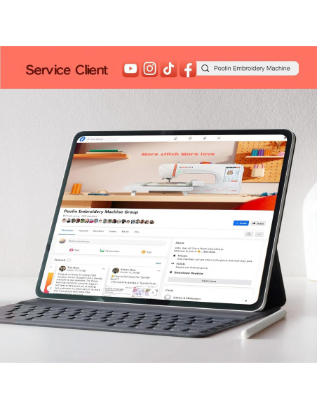 Máquina de Bordar Poolin EOC06 20.1x27.9 cm + 80 Hilos