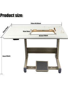 Mesa de Coser Industrial Fbshicung ZB001 119x53x73cm Blanca 2