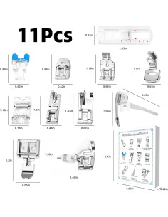 Juego de 11 Patas de Prensatelas Tatiwoo para Máquina de Coser 2