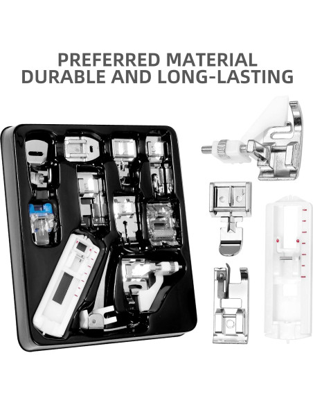 Juego de 11 Patas de Prensatelas Tatiwoo para Máquina de Coser