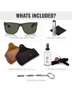 Gafas de Sol Ray-Ban RB4165 JUSTIN Cuadradas Polarizadas 2