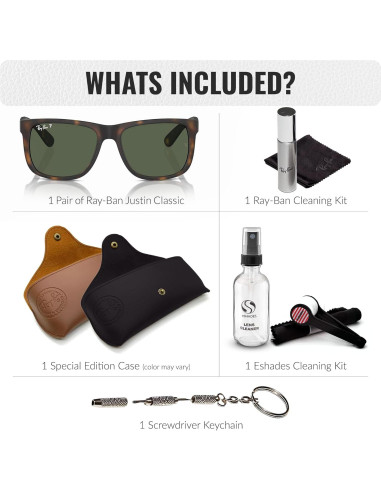 Gafas de Sol Ray-Ban RB4165 JUSTIN Cuadradas Polarizadas