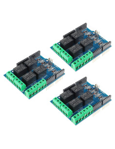 Módulo Relé Cuádruple 5V AITIAO - 3 Piezas, Control de 4 Canales