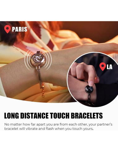 Pulseras Táctiles TOTWOO para Parejas - Amor a Distancia