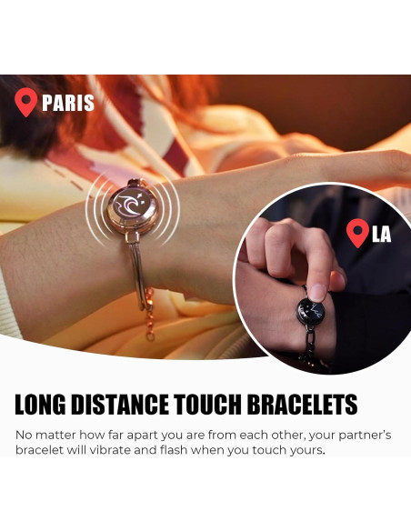 Pulseras Táctiles TOTWOO para Parejas - Amor a Distancia
