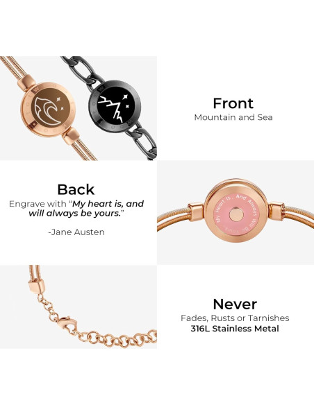 Pulseras Táctiles TOTWOO para Parejas - Amor a Distancia