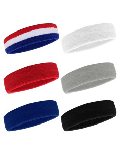 6 Bandas Deportivas para Sudor Avxzbef - Unisex, Ajustables