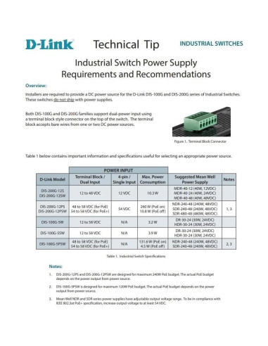 Switch Industrial D-Link DIS-100G-5W 5 Puertos Gigabit Plug and Play