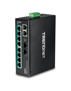 Interruptor DIN-Rail TRENDnet TI-PG102 10 Puertos Gigabit PoE+