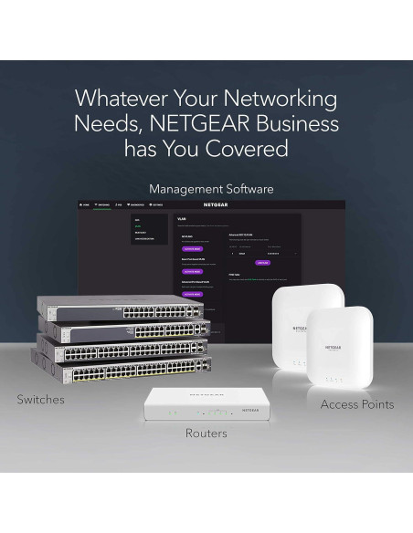 Switch Ethernet Gigabit NETGEAR GS308PP 8 Puertos PoE+ 83W