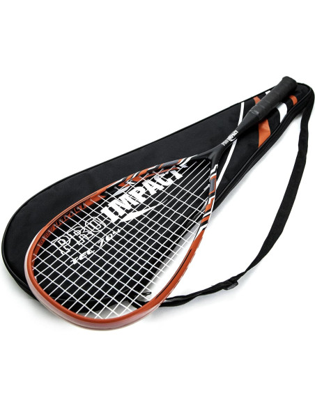 Raqueta de Squash Pro Impact Grafito 358g con Funda y Cuerdas
