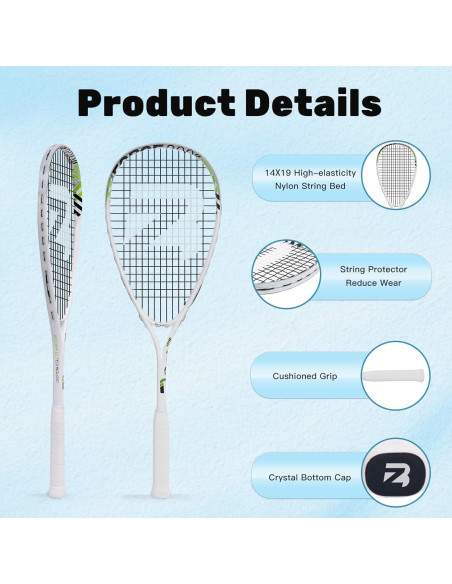 Raqueta de Squash BatZoom 27" para Principiantes - Aluminio