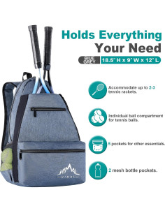 Mochila de Tenis Himal Outdoors - Capacidad 2-3 Raquetas 2