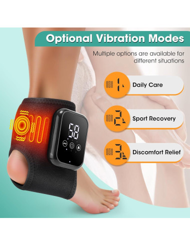 Masajeador de Tobillo WOLOYHEATIE con Calor y Vibración
