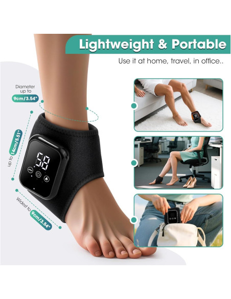 Masajeador de Tobillo WOLOYHEATIE con Calor y Vibración