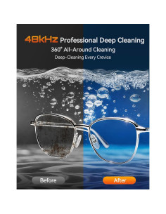 Limpiador Ultrasónico de Joyas BYASKZIV 20oz Acero Inoxidable 2