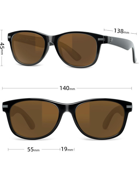 Gafas de sol Bnus B7066 polarizadas con lentes de vidrio