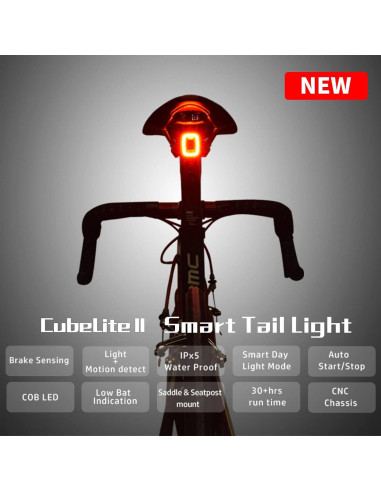 Luz Inteligente Trasera ENFITNIX CUBELITE II Recargable USB