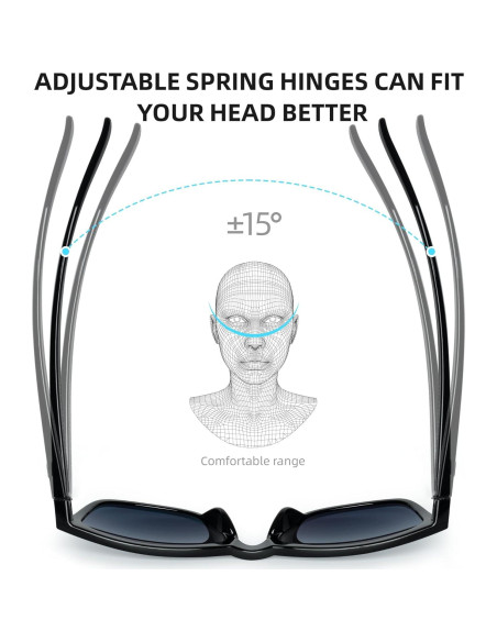 Gafas de sol Bnus B7066 polarizadas con lentes de vidrio