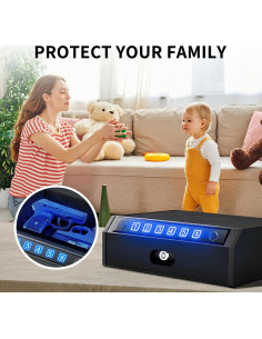 Caja Fuerte Biométrica ADIMO para Pistolas, Acceso Rápido 2