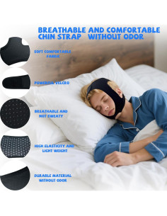 Correa para Barbilla CPAP Woowruier Ajustable Transpirable 2