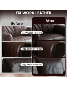 Bálsamo para Recoloración de Cuero AWOWZ 340 g Marrón Oscuro 2