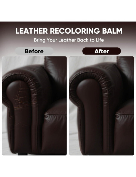 Bálsamo para Recoloración de Cuero AWOWZ 340 g Marrón Oscuro