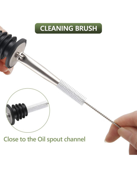 Botella dispensadora de aceite de oliva Leaflai 500ml con accesorios