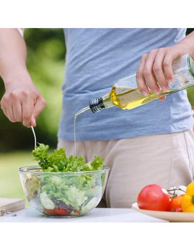 Botella dispensadora de aceite de oliva Leaflai 500ml con accesorios